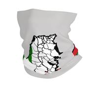 State Of Palestine Topographic Flag Map Print Windproof Neck Gaiter, Warmer Scarf Breathable Half-Face Mask Ski Mask Unisex For Outdoor