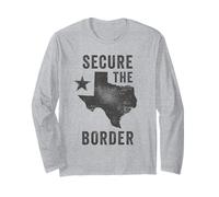 State of Texas Graphic - Secure The Border USA Long Sleeve T-Shirt