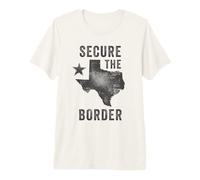 State of Texas Graphic - Secure The Border USA Premium T-Shirt