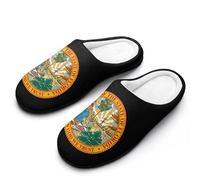 State Seal of Florida Men's Cotton Slippers Soft Comfy Slip Indoor Outdoor Casual House Shoes for Winter 11-12(44-45)