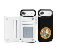 State Seal of Florida Phone Case Compatible with iPhone 17/17 Air/17 Pro/17 Pro Max Flip Protective Cover with Card Holder