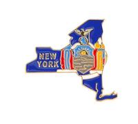 State Shaped Map Lapel Metal Pin Enamel Brooch Keepsake Beautifully Designed for Backpack Hat, Alloy Steel, no gemstone