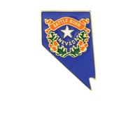 State Shaped Map Lapel Pin, Premium Brass Enamel Flag Brooch Badges, Patriotic Travel Souvenir Keepsake for Hat Backpack Bags Clothing, S, Brass, enamel