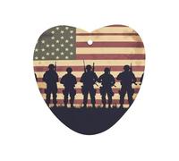 State U.S Flag Military Soldiers Army Car Air Fresheners Auto Scented Aromatherapy Tablets Decoration Accessories Love form