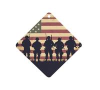 State U.S Flag Military Soldiers Army Car Air Fresheners Auto Scented Aromatherapy Tablets Decoration Accessories Rhombus
