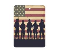 State U.S Flag Military Soldiers Army Car Air Fresheners Auto Scented Aromatherapy Tablets Decoration Accessories Square
