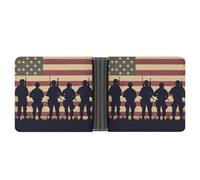 State U.S Flag Military Soldiers Army Mens Wallet Printed Card Holder Bifold Wallets Purse Coin Pocket
