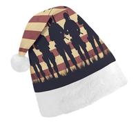State U.S Flag Military Soldiers Army Santa Hat For Adults And Teens Christmas Hats Xmas Holiday Party Cap