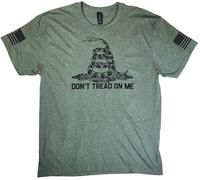 Statement Apparel Don't Tread On Me T-Shirt, Heather Military Green, XL