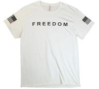 Statement Apparel Freedom T-Shirt - Charlie Kirk Tribute Tee, White, Large