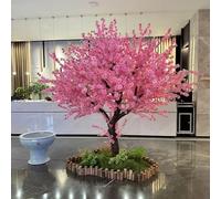 Statement Artificial Cherry Blossom Tree, Vibrant Pink Sakura Tree with Eye-Catching Design, Faux Floral Tree for Hotel Lobby, Event Space, and Unique Commercial Decor(3.5m)