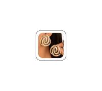 Statement Chunky Gold Double Round Circle Earrings for Women Large Hollow Spiral Geometric Drop Dangle Earring Prom Party Jewelry Accessories Y2K Gift, One Size, Metal, No Gemstone
