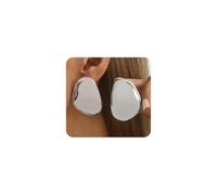 Statement Earrings for Women,Large Gold Chunky Earrings Simple Geometric Irregular Oval Dangle Drop Earrings, L, Metal, No Gemstone