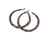 Statement Flocked Leopard Print Geometric Earrings Fashion Jewelry Comfortable Everyday Wear Accessories Retro Geometric Leopard Earrings