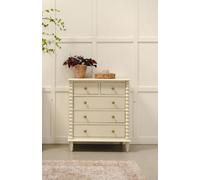 Statement Furniture Cromwell 2 Over 3 Chest Of Drawers With Bobbin Design - Linen
