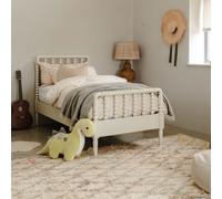 Statement Furniture Cromwell 3Ft Wooden Bed Frame With Bobbin Design Headboard And Foot End - Linen