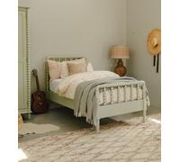 Statement Furniture Cromwell 3Ft Wooden Bed Frame With Bobbin Design Headboard And Foot End - Pale Olive
