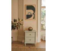 Statement Furniture Cromwell Bedside Table with Bobbin Design in Light Green Statement Furniture Light Green
