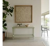 Statement Furniture Cromwell Large Console table with Bobbin Design in Light Green Statement Furniture Light Green