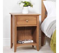 Statement Furniture Edward Hopper 1 Drawer Bedside Table in Brown Statement Furniture Brown
