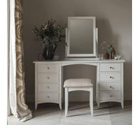Statement Furniture Edward Hopper Dressing Table with 8 Drawers in White Statement Furniture White