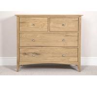 Statement Furniture Edward Hopper Oak 2 Over 2 Chest Of Drawers