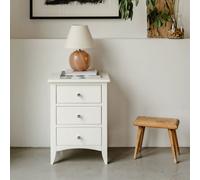 Statement Furniture Edward Hopper White 3 Drawer Bedside Table