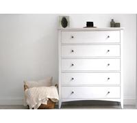 Statement Furniture Edward Hopper White 5 Drawer Chest Of Drawers