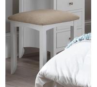 Statement Furniture Edward Hopper White Dressing Table Upholstered Stool