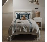 Statement Furniture Edward Hopper White Single Bed Frame 3ft with Slatted Headboard Statement Furniture White Single