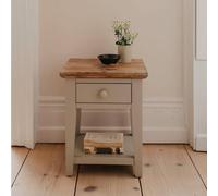 Statement Furniture Florence 1 Drawer Lamp Side Table in Taupe Statement Furniture Taupe