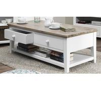 Statement Furniture Florence Coffee Table With Drawers - White
