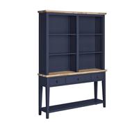 Statement Furniture Florence Console Table & Hutch, Slimline Display Cabinet in Navy Statement Furniture Navy