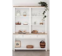 Statement Furniture Florence Console Table & Hutch, Slimline Display Cabinet in White Statement Furniture White