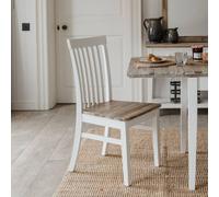 Statement Furniture Florence Highback Wooden Seat Chair in White Statement Furniture White