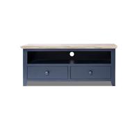 Statement Furniture Florence Navy Blue Tv Stand With 2 Drawers And Shelf