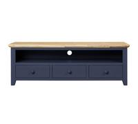 Statement Furniture Florence Navy Blue Tv Stand With 3 Drawers And Shelf