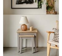 Statement Furniture Florence Nest Of 2 Side Tables/lamp Tables- Dove Grey