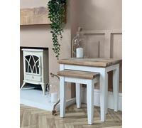 Statement Furniture Florence Nest Of 2 Side Tables/lamp Tables- White