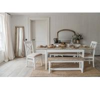 Statement Furniture Florence Rectangle Extendable Kitchen Dining Table In White