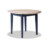 Statement Furniture Florence Round Extendable Kitchen Dining Table In Navy Blue
