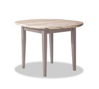 Statement Furniture Florence Round Extendable Kitchen Dining Table In Truffle