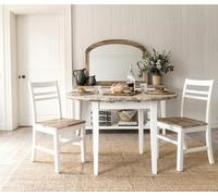 Statement Furniture Florence Round Extendable Kitchen Dining Table In White