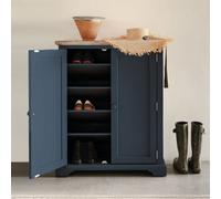 Statement Furniture Florence Shoe Storage Cabinet Wooden Shoe Rack - Navy Blue