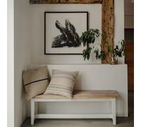 Statement Furniture Florence Solid Acacia Hardwood Dining Bench 140Cm - White