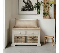 Statement Furniture Florence Storage Bench With 2 Drawers And 2 Basket - Truffle