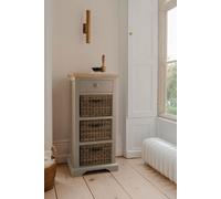 Statement Furniture Florence Tallboy With Drawer And 3 Storage Baskets - Truffle