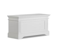 Statement Furniture Gainsborough Blanket Box, White Ottoman Storage Trunk, Soft Close Hinge, Bevelled Edges, Carved Detailing, 90cm W x 45cm H x 35cm D | Fully Assembled Bedroom Storage (White)