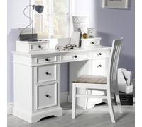Statement Furniture Gainsborough Dressing Table with Extension Drawers in White Statement Furniture White