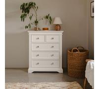 Statement Furniture Gainsborough White 2 Over 3 Chest Of Drawers With Crystal Handles
